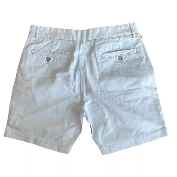 Oxford Men's Chambray Blue Henry Chino Shorts NWT $129 32 Cotton New - Picture 4 of 8